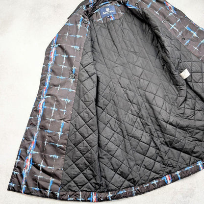 Aquascutum Trench Coat Asian fit L 40 US size M Black Authentic