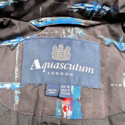 Aquascutum Trench Coat Asian fit L 40 US size M Black Authentic