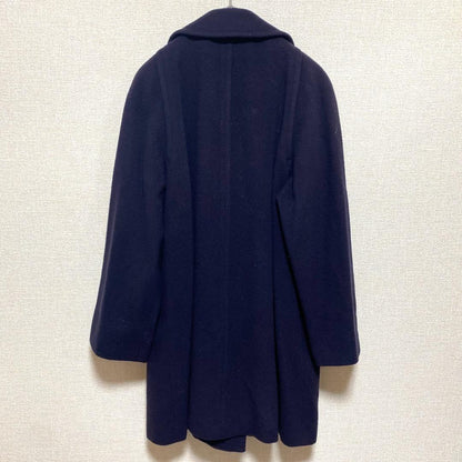 Aquascutum Long Coat FREE SIZE Navy Authentic