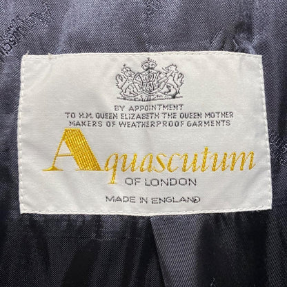 Aquascutum Long Coat FREE SIZE Navy Authentic