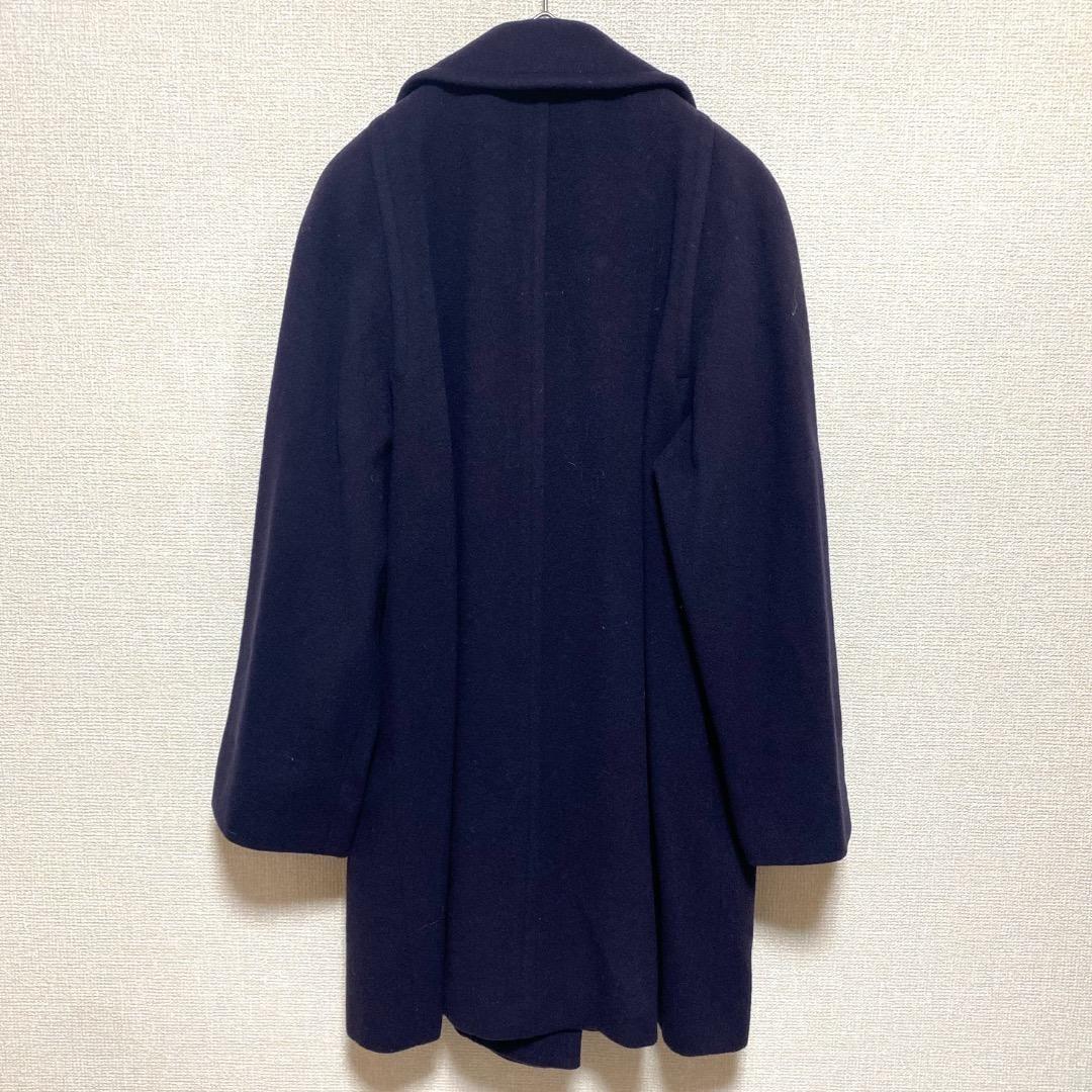 Aquascutum Long Coat FREE SIZE Navy Authentic
