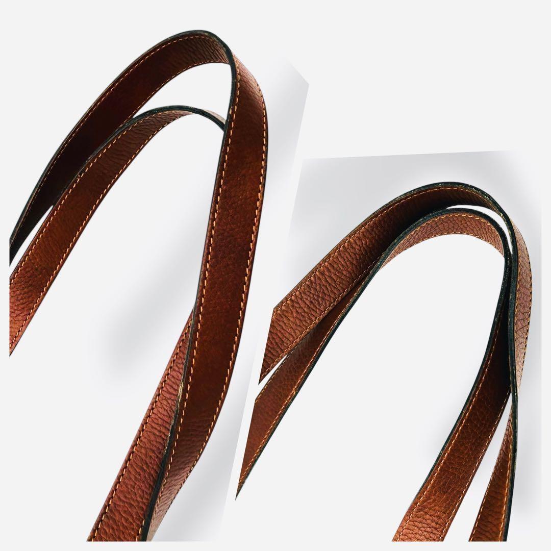 MULBERRY Hand Bag Tote Purse Leather Brown Authentic