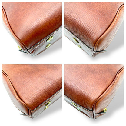 MULBERRY Hand Bag Tote Purse Leather Brown Authentic