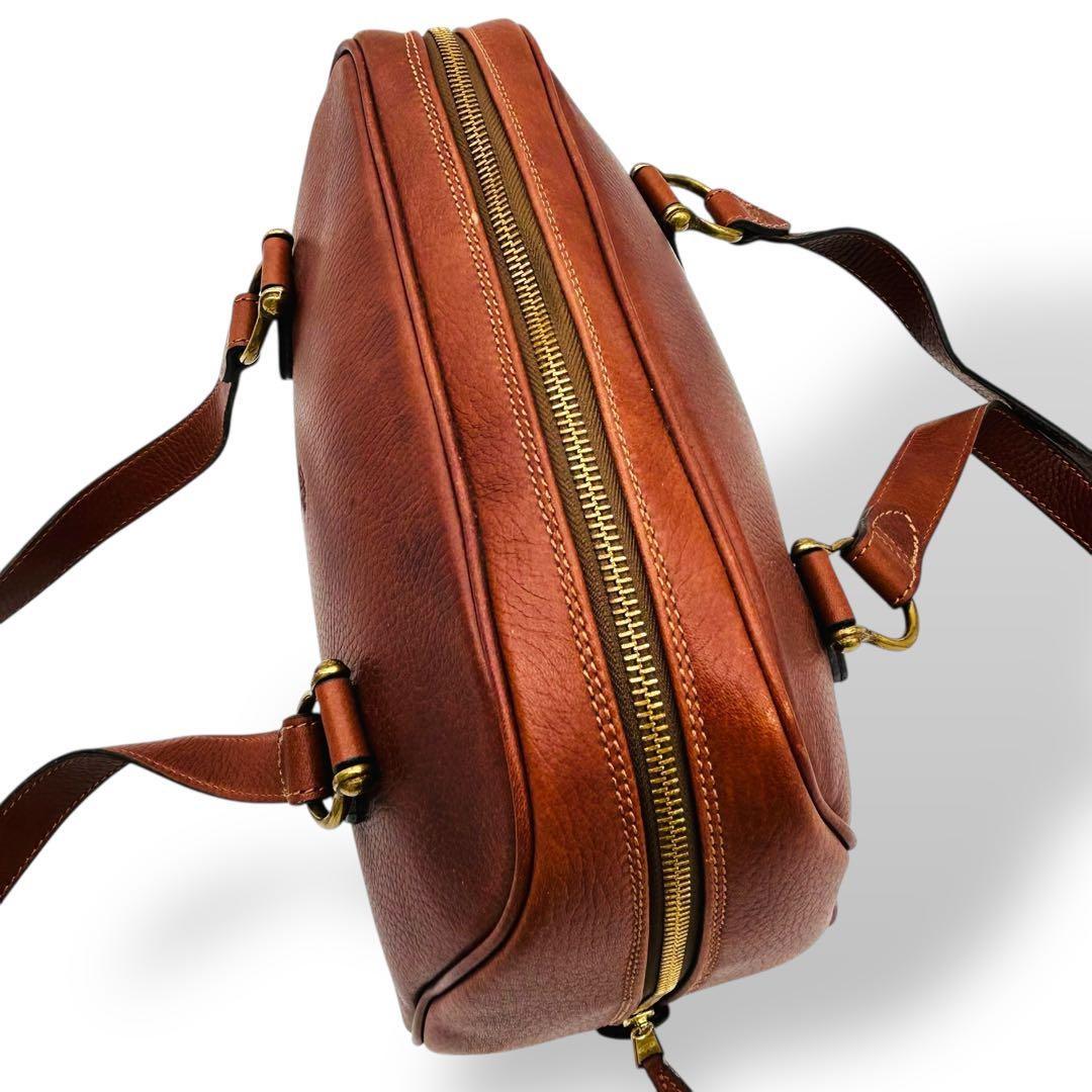 MULBERRY Hand Bag Tote Purse Leather Brown Authentic