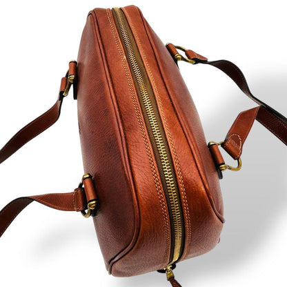 MULBERRY Hand Bag Tote Purse Leather Brown Authentic