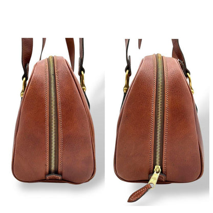 MULBERRY Hand Bag Tote Purse Leather Brown Authentic