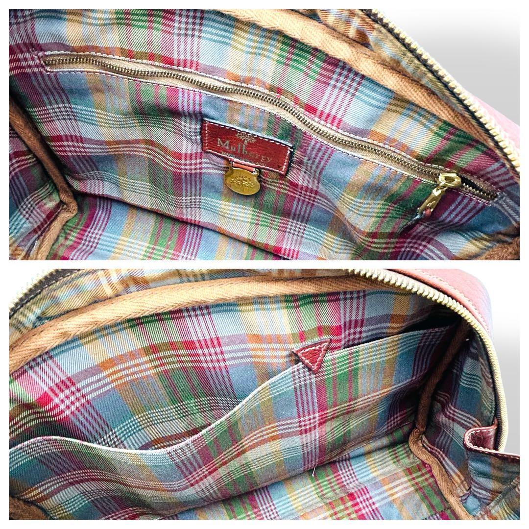 MULBERRY Hand Bag Tote Purse Leather Brown Authentic