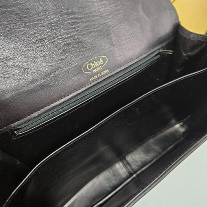 Chloe Shoulder Bag Purse Leather Black Authentic