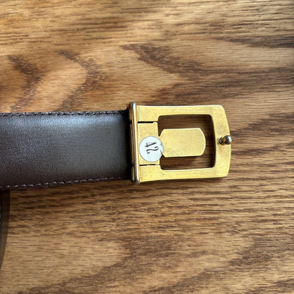Christian Dior Men's Belt Logo Gold Authentic