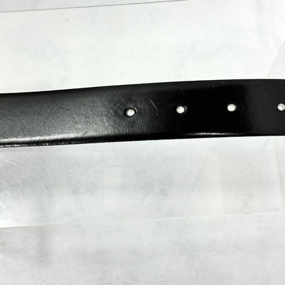 Christian Dior Men's Belt Logo Leather Black Gold Authentic