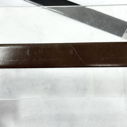 Christian Dior Men's Belt Logo Leather Black Gold Authentic