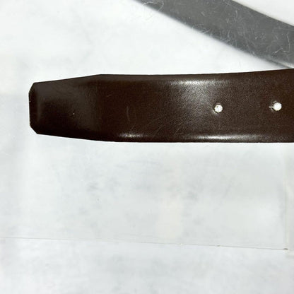 Christian Dior Men's Belt Logo Leather Black Gold Authentic