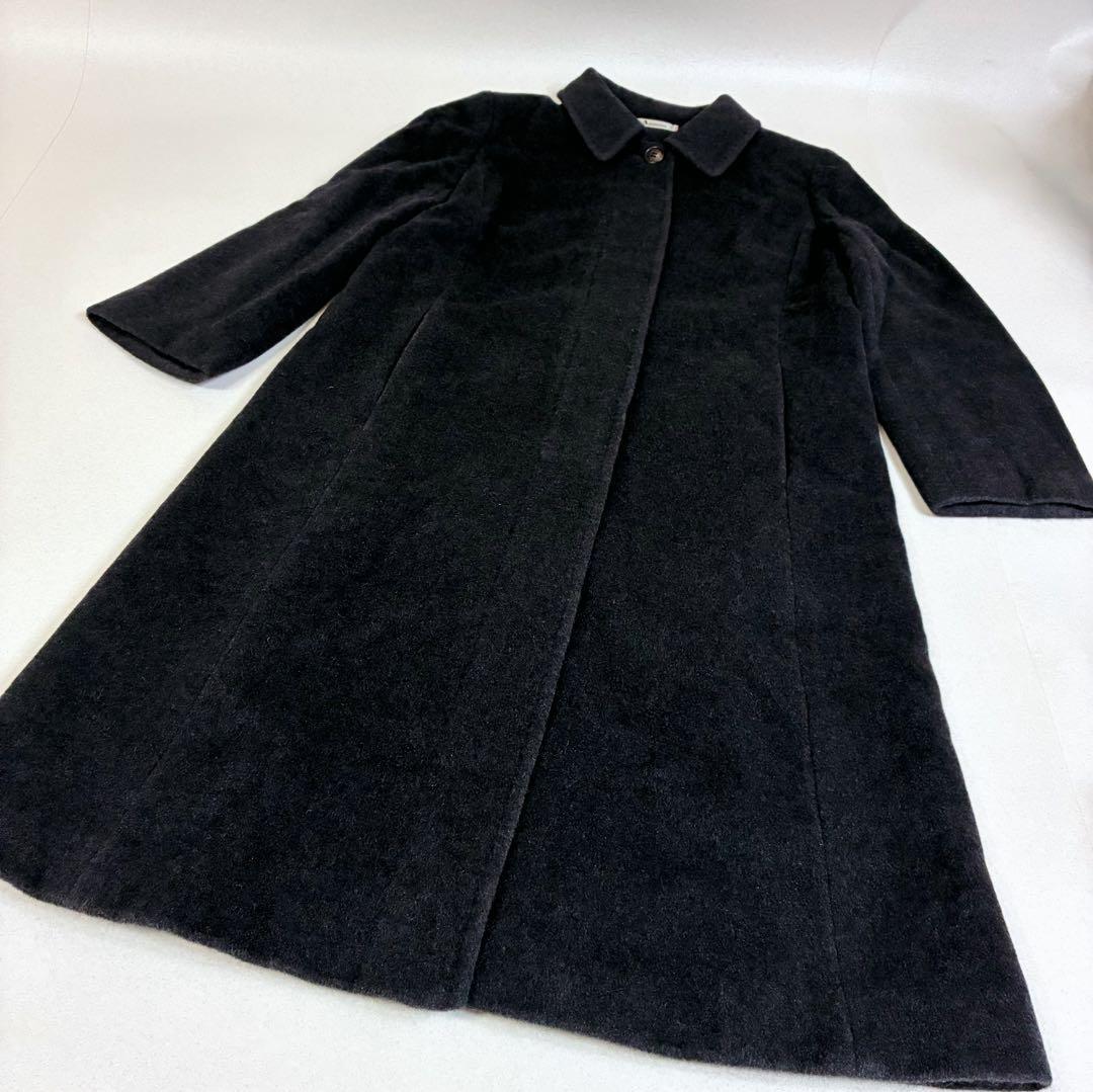 Aquascutum Long Coat Asian fit M US size S Charcoal Gray Authentic