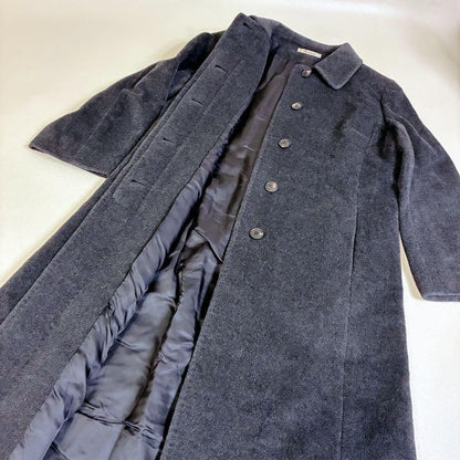 Aquascutum Long Coat Asian fit M US size S Charcoal Gray Authentic