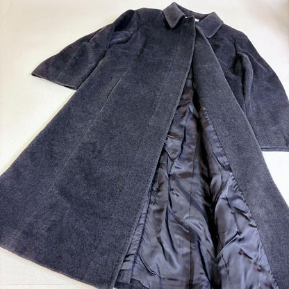 Aquascutum Long Coat Asian fit M US size S Charcoal Gray Authentic
