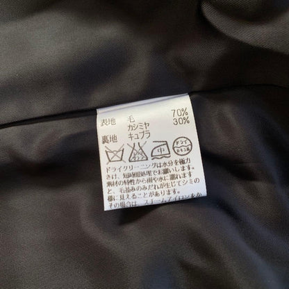 Aquascutum Long Coat Asian fit M US size S Black Authentic