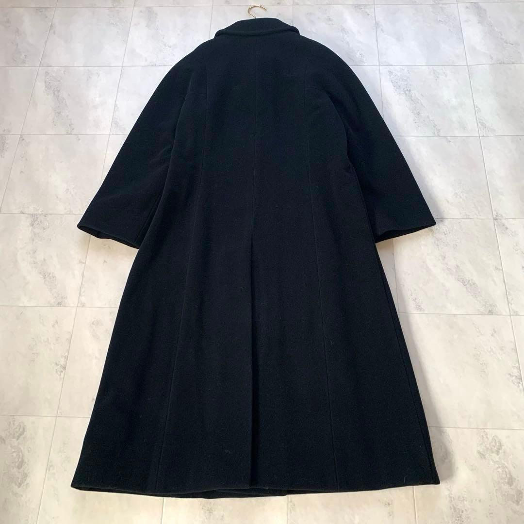 Aquascutum Long Coat Asian fit M US size S Black Authentic