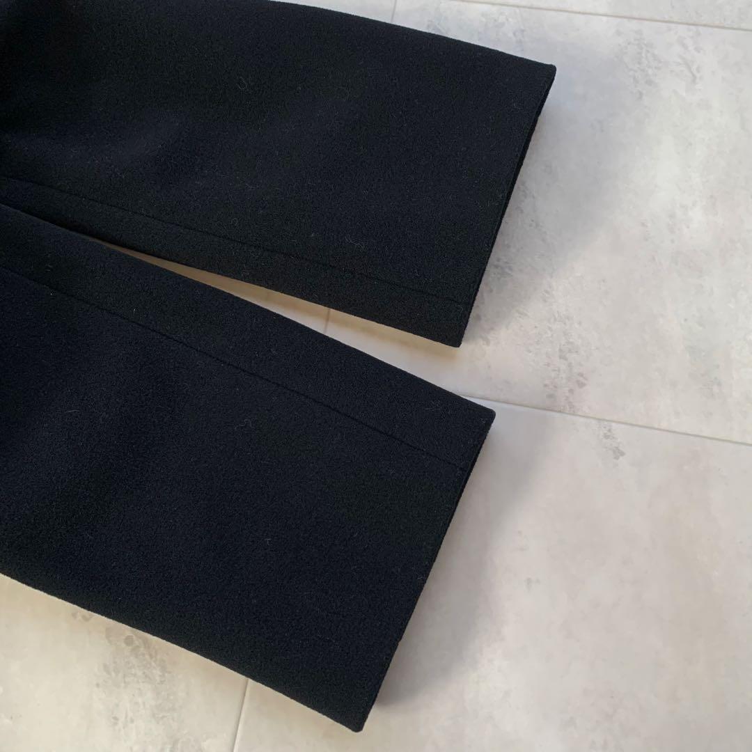 Aquascutum Long Coat Asian fit M US size S Black Authentic