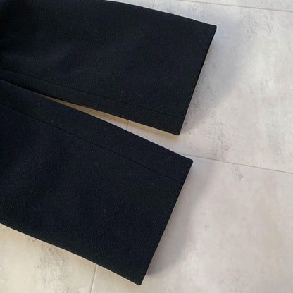 Aquascutum Long Coat Asian fit M US size S Black Authentic