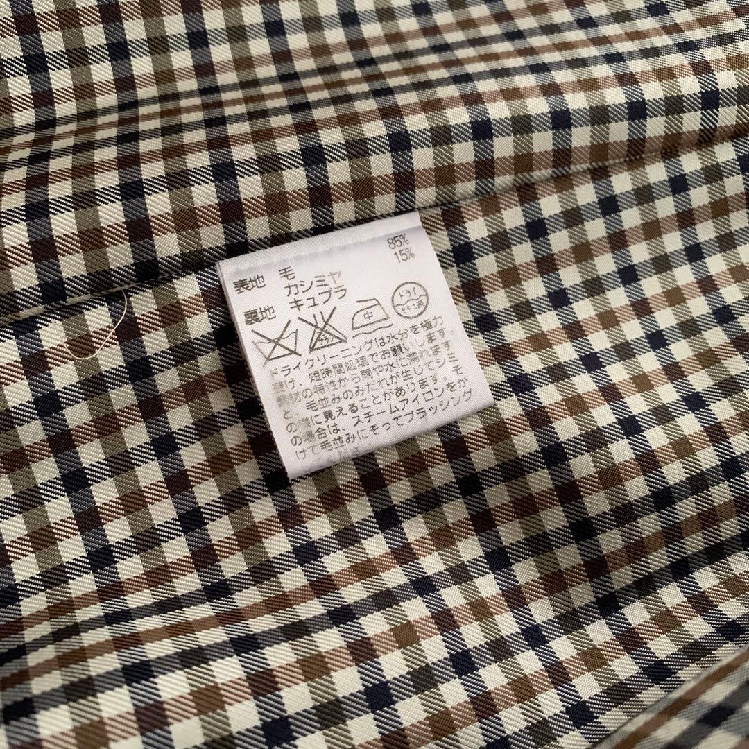 Aquascutum Long Coat Asian fit M US size S Navy Authentic