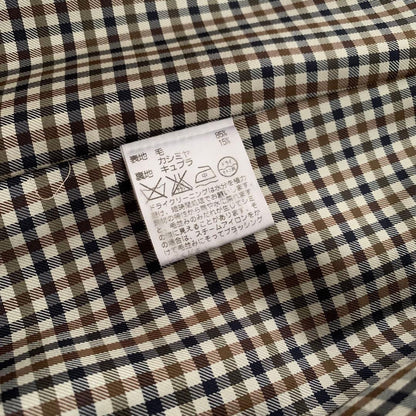 Aquascutum Long Coat Asian fit M US size S Navy Authentic