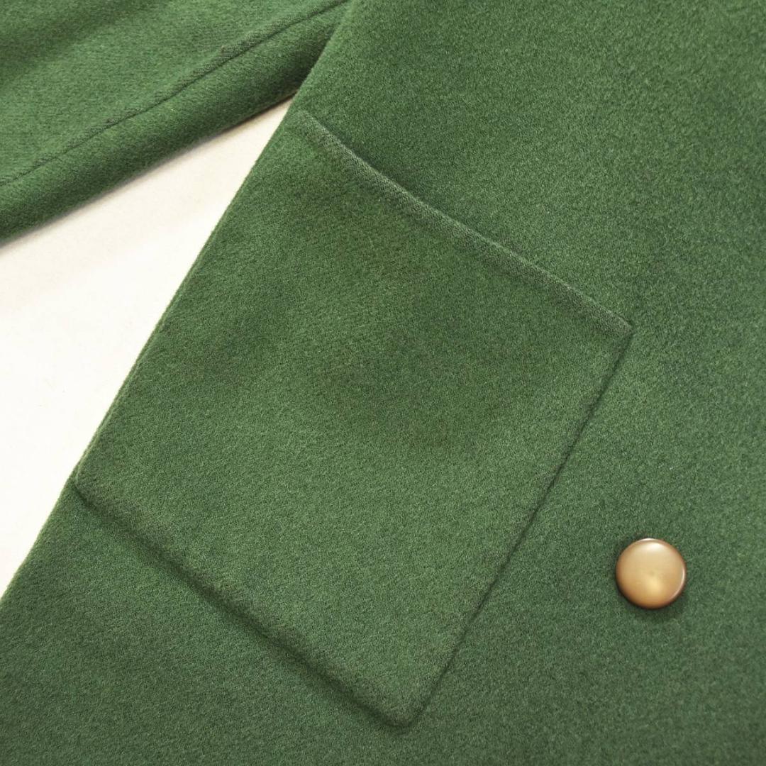 Aquascutum Double-breasted wool Coat Asian fit XL US size L Green Authentic