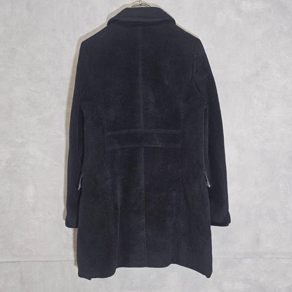 Aquascutum Long Coat Asian fit S US size XS Black Authentic