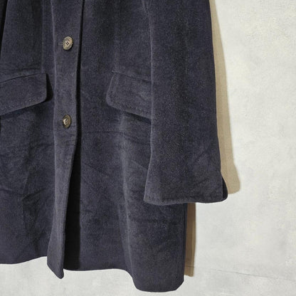 Aquascutum Long Coat Asian fit S US size XS Black Authentic