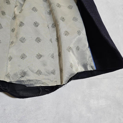 Aquascutum Long Coat Asian fit S US size XS Black Authentic