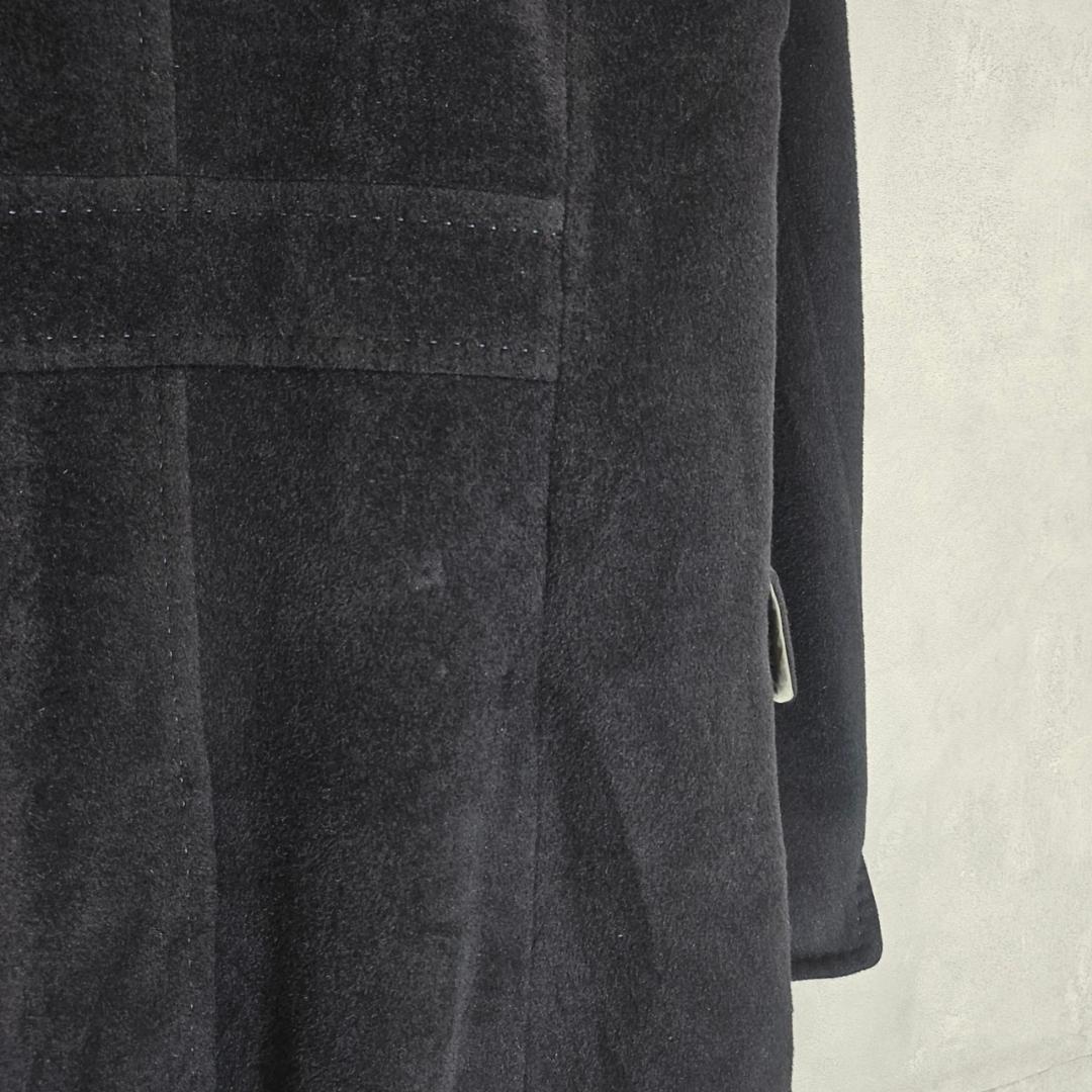 Aquascutum Long Coat Asian fit S US size XS Black Authentic