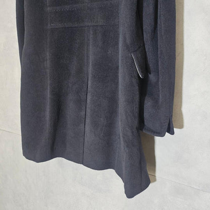 Aquascutum Long Coat Asian fit S US size XS Black Authentic