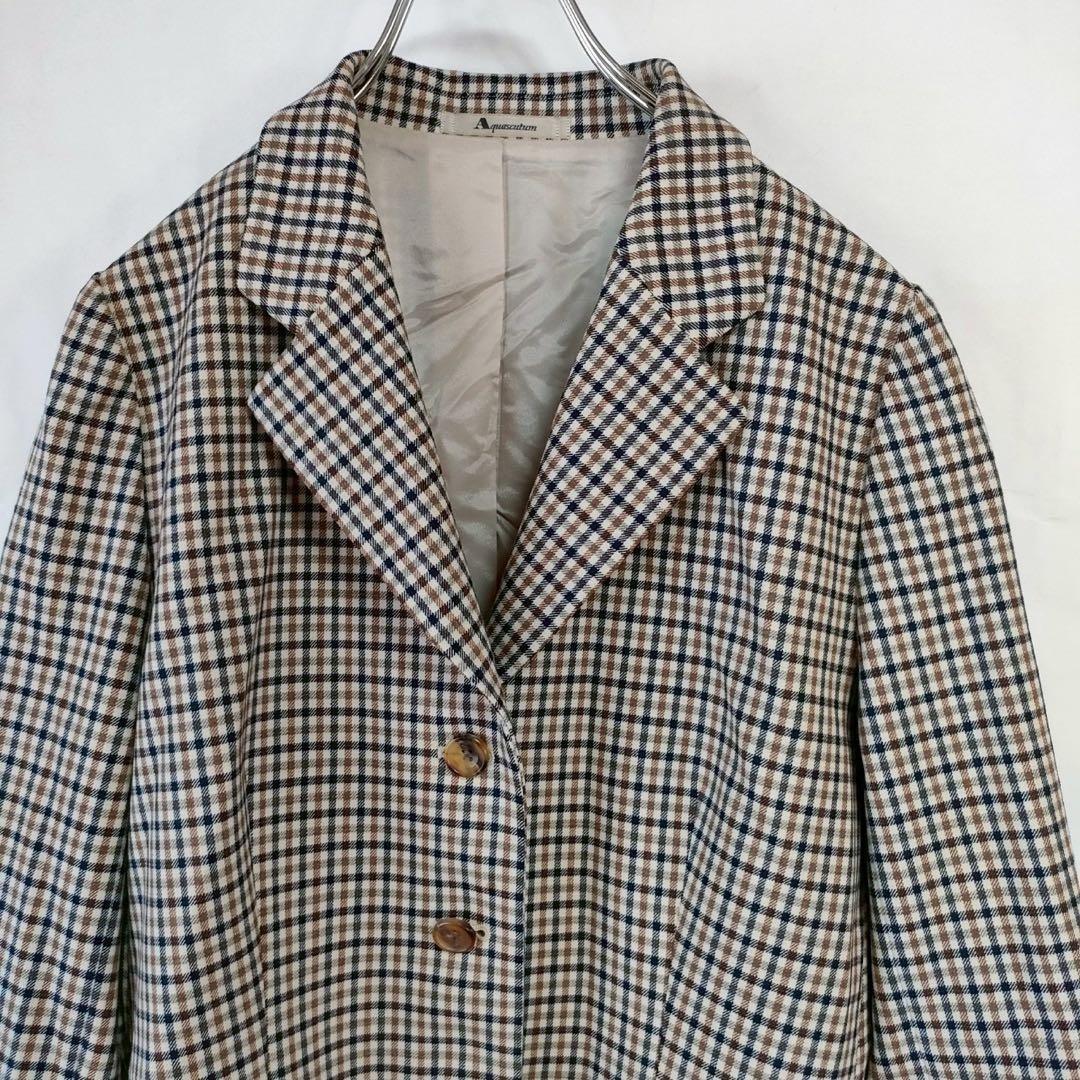 Aquascutum Tailored Jacket Asian fit L US size M Brown Authentic