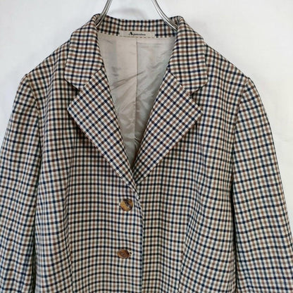 Aquascutum Tailored Jacket Asian fit L US size M Brown Authentic