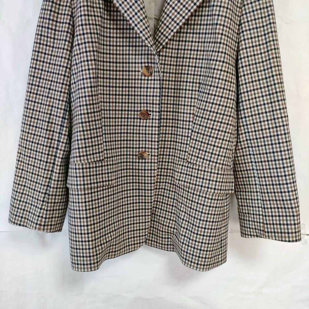 Aquascutum Tailored Jacket Asian fit L US size M Brown Authentic