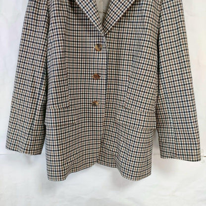 Aquascutum Tailored Jacket Asian fit L US size M Brown Authentic