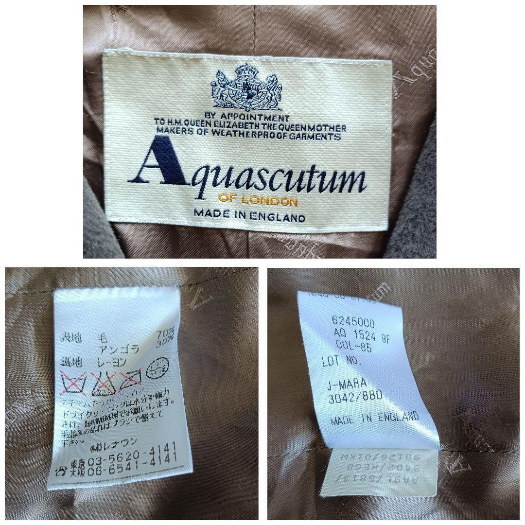 Aquascutum Long Coat Asian fit L US size M Charcoal Gray Authentic