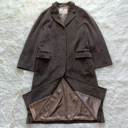 Aquascutum Long Coat Asian fit L US size M Charcoal Gray Authentic