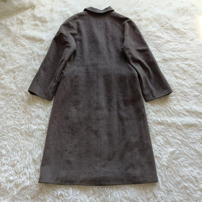 Aquascutum Long Coat Asian fit L US size M Charcoal Gray Authentic