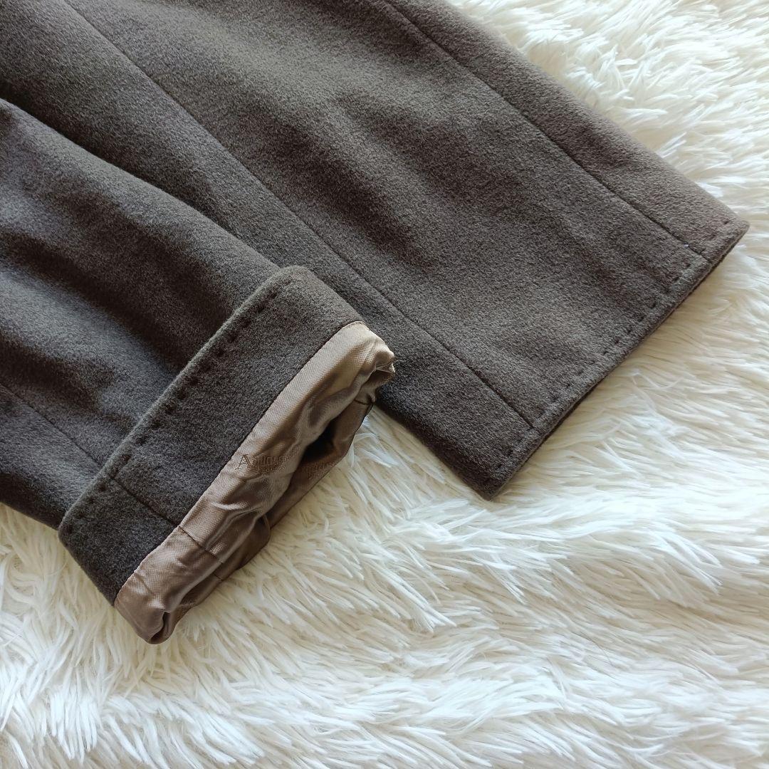 Aquascutum Long Coat Asian fit L US size M Charcoal Gray Authentic