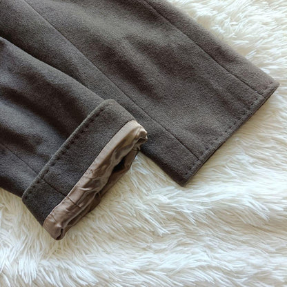 Aquascutum Long Coat Asian fit L US size M Charcoal Gray Authentic