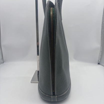 Valentino Garavani Shoulder Bag Purse V Logo Leather Dark Green Authentic