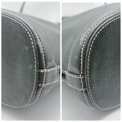 Valentino Garavani Shoulder Bag Purse V Logo Leather Dark Green Authentic