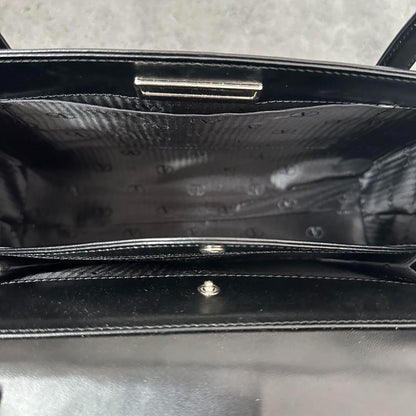 Valentino Garavani Hand Bag Tote Purse Formal bag Logo plate Authentic