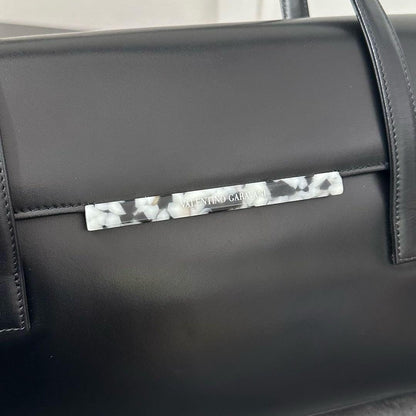 Valentino Garavani Hand Bag Tote Purse Formal bag Logo plate Authentic