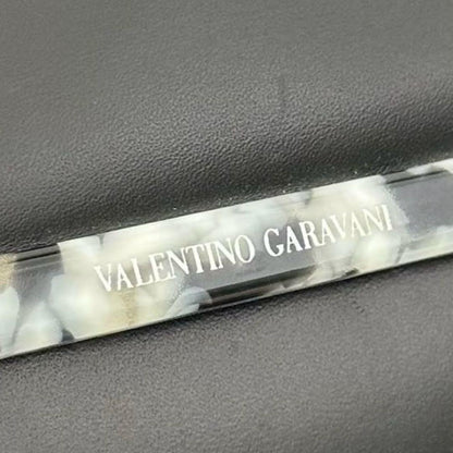 Valentino Garavani Hand Bag Tote Purse Formal bag Logo plate Authentic