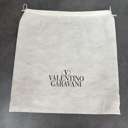 Valentino Garavani Hand Bag Tote Purse Formal bag Logo plate Authentic