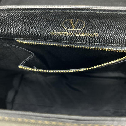 Valentino Garavani Hand Bag Tote Purse Logo Black Authentic