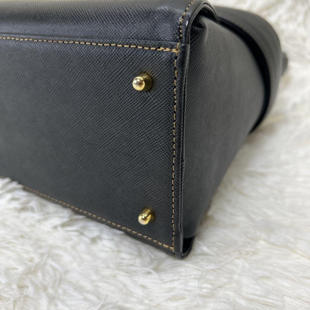 Valentino Garavani Hand Bag Tote Purse Logo Black Authentic