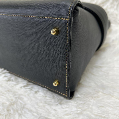 Valentino Garavani Hand Bag Tote Purse Logo Black Authentic