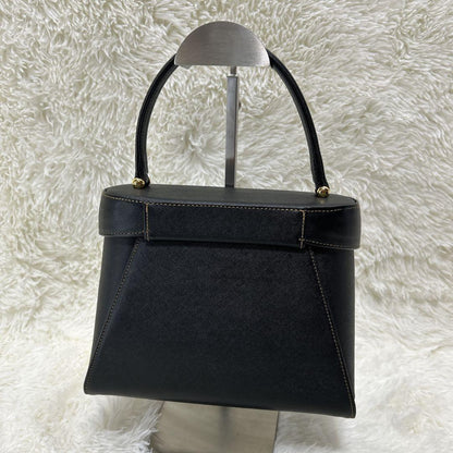 Valentino Garavani Hand Bag Tote Purse Logo Black Authentic